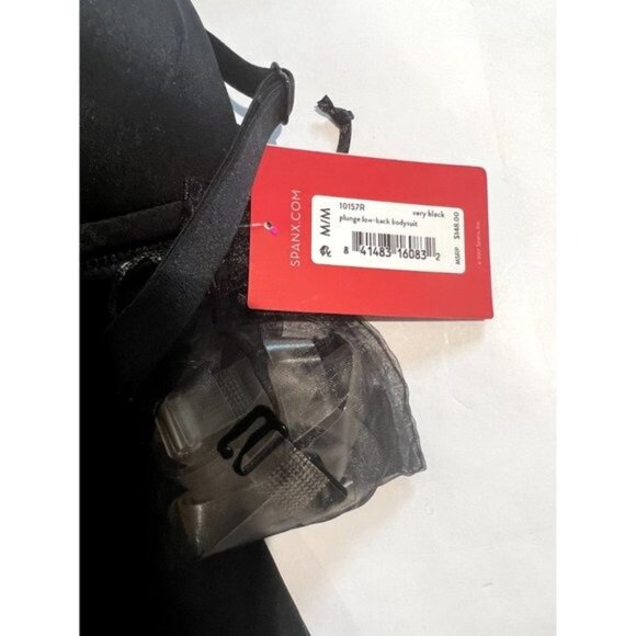 Spanx Plunge Low Back Bodysuit in Black - Picture 5 of 5